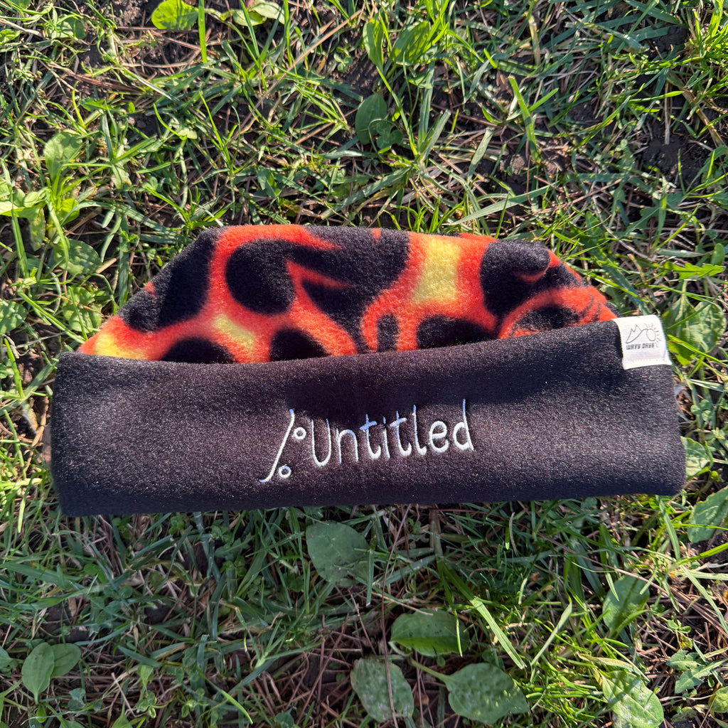 Black Flames Cuff Beanie